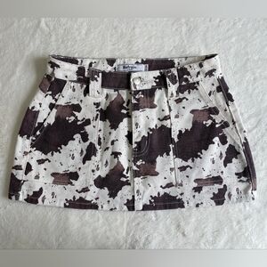 Refrain Brown and White Mini Skirt Size 26